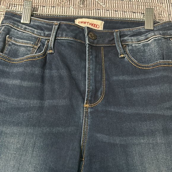 DRIFTWOOD Dark Blue Skinny Jeans with Floral Embroidery - Picture 5 of 5